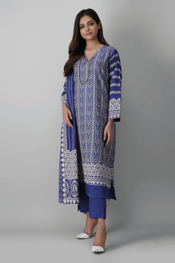 Khaadi A21248 Blue Summer Lawn 2021